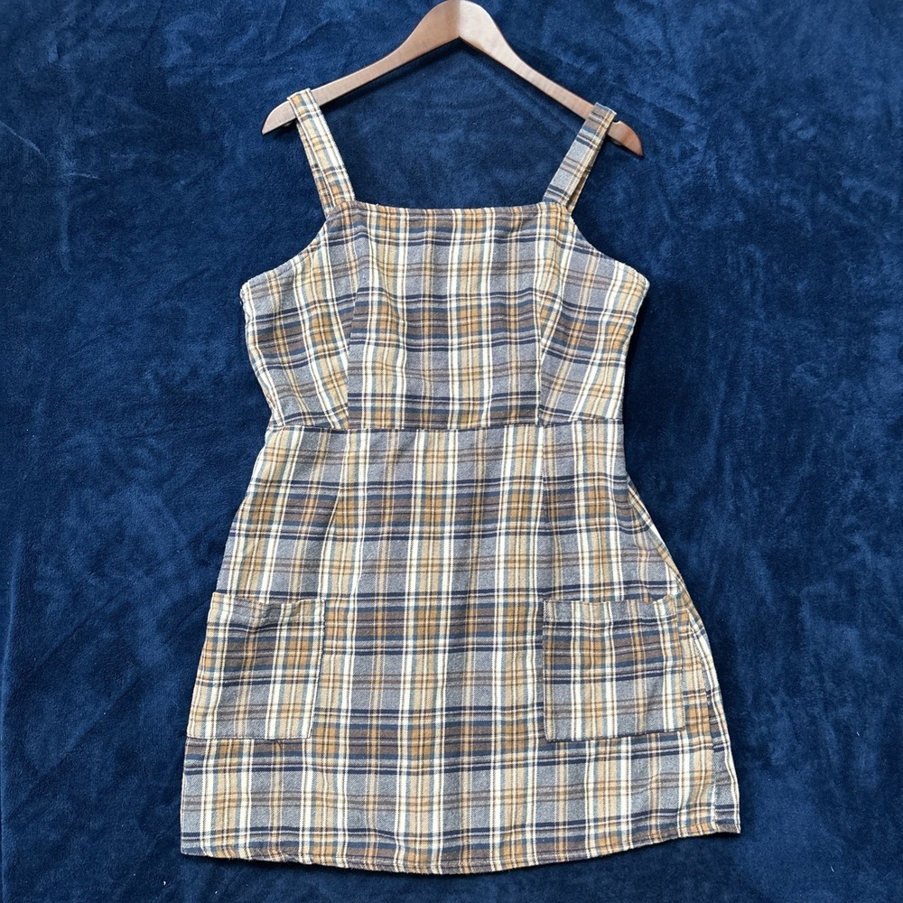 Vintage American Eagle‎ Y2K Dress XL Plaid Made In Italy Jumper Clueless